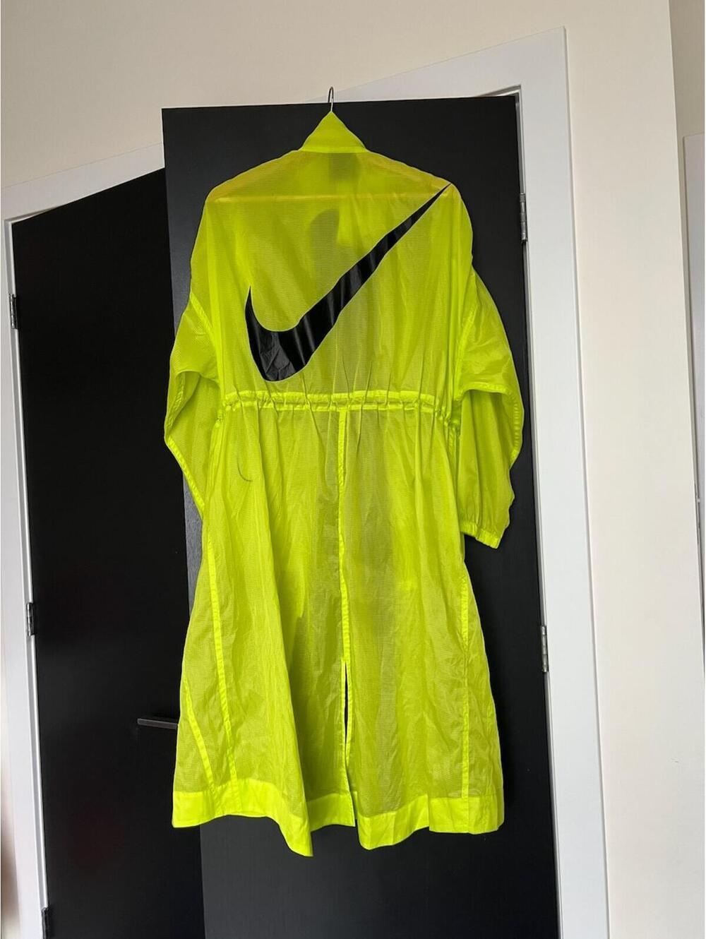 Nike Neon Yellow Lightweight Mesh Trench Coat Jacket Size XS - Picture 6 of 7
